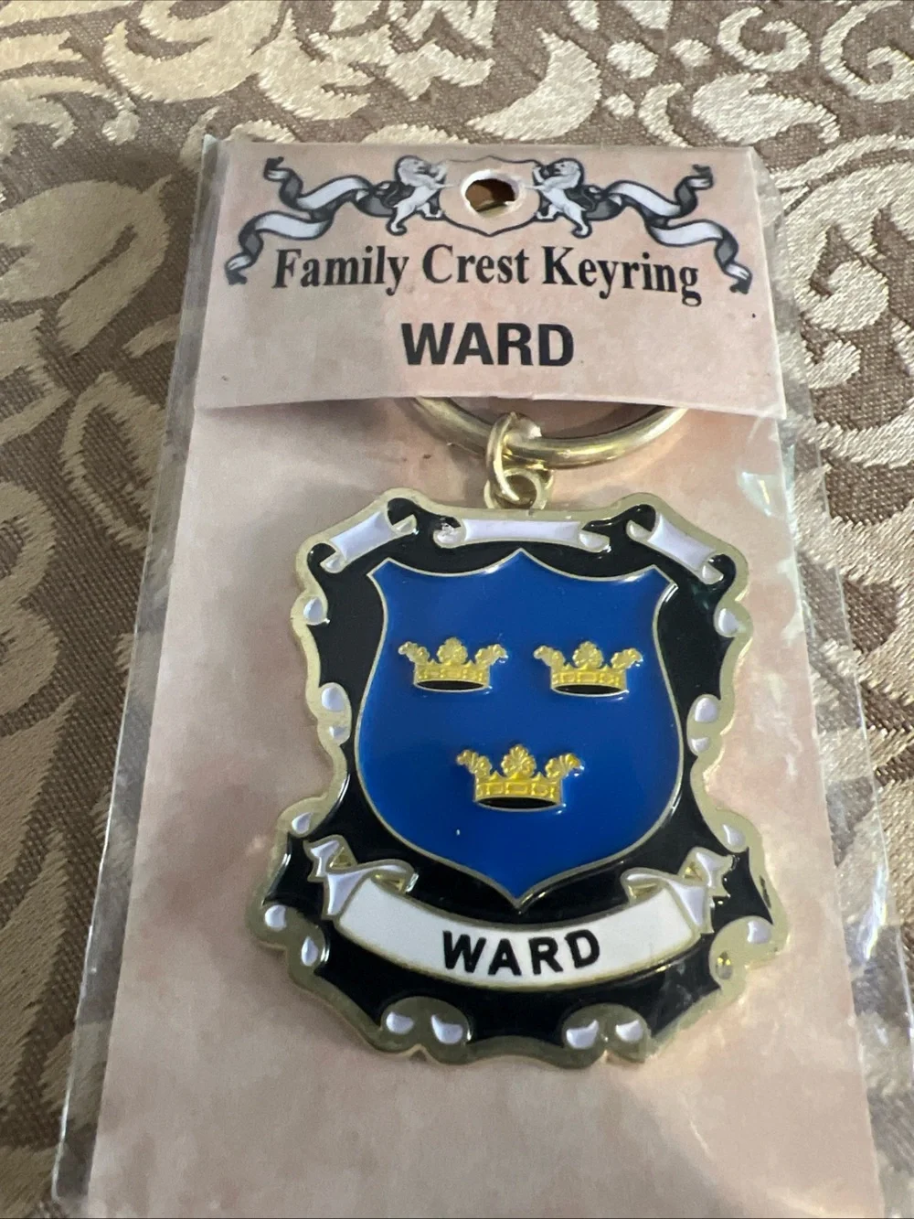HERALDRY NAMES FAMILY CREST COAT OF ARMS Ward KEYRING Family History